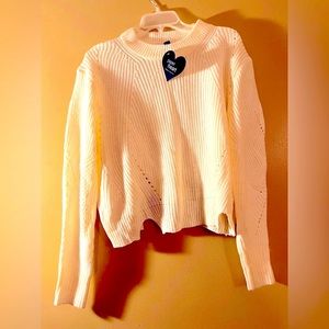 White crop sweater from Paper Heart size XL